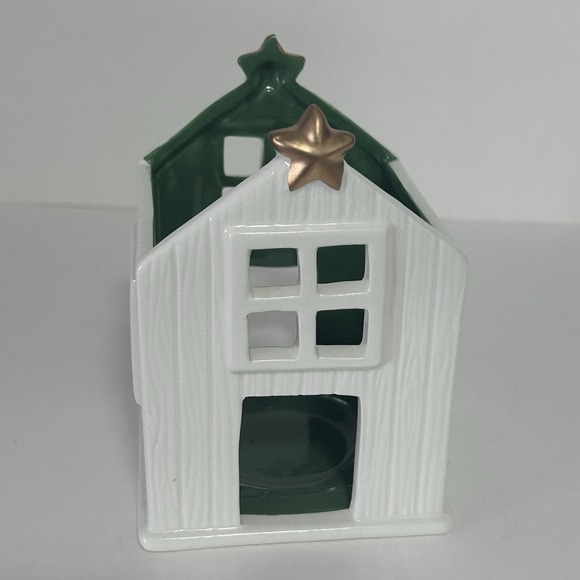 PartyLite Holiday Village Tealight Holder Trio Ceramic Christmas Houses P93346 - Picture 2 of 7